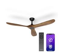Klarstein Bahama Breeze Smart 152 cm 45,5 W Ventilatore da soffitto Noce