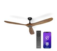 Klarstein Bahama Breeze Smart 178 cm 45,5 W Ventilatore da soffitto Noce