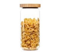 Klarstein Barattolo impilabile con coperchio di bambù, 1000 ml
