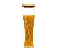 Klarstein Barattolo impilabile con coperchio di bambù, 1700 ml