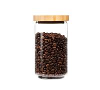 Klarstein Barattolo impilabile con coperchio di bambù, 750 ml