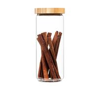 Klarstein Barattolo impilabile con coperchio di bambù, 800 ml