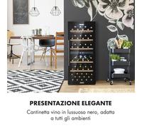 Barossa 102 Duo - Frigorifero per vini, 102 bottiglie, 226 litri, 2 zone, controllo touch