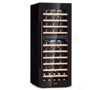 KLARSTEIN Cantinetta Vino, Cantinetta Vino Refrigerata a Zona Doppia per Interno/Esterni, Frigo Bar, Cantina Vino con Vetrina, Mini Bar con Protezione UV, Frigo Vino Touch, 5-18°C, 73 Bottiglie