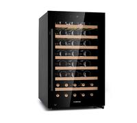 KLARSTEIN Barossa 50 Uno CANTINETTA VINO, 52 bottiglie, 8 ripiani, dimensoni: L 50 cm, A 84 cm, P 58 cm, temperatura massima 18 °C, temperatura minima 5 °C, Legno chiaro, Nero