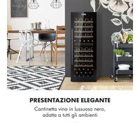 Klarstein Barossa 77 Duo Cantinetta Vino 2 Zone 191 L 77 Fl. Touch LED Nero