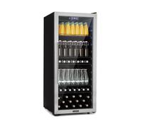 Klarstein Beersafe 128cm 242L Frigo Bibite con Porta in Vetro Argento