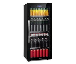 Klarstein Beersafe 128cm 242L Frigo Bibite con Porta in Vetro Nero