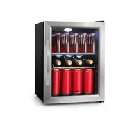 Klarstein Beersafe 55cm 33L Frigo Bibite con Porta in Vetro Nero/Argento