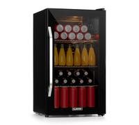 Klarstein Beersafe Reflect 84.5cm 80L Frigo Bibite con Porta in Vetro Nero