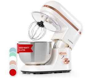 Klarstein Bella 1800W 5L Robot da Cucina Bianco/Oro Rosa