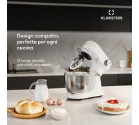 Klarstein Bella Evo impastatrice | Sistema di miscelazione planetaria | 3 accessori | 1500 W | 5 l