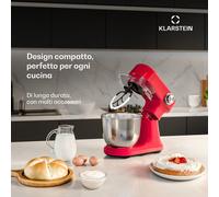 Klarstein Bella Evo robot da cucina | Sistema di miscelazione planetaria | 3 accessori per impasto | 1500 W | 5 l