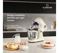 Klarstein Bella Evo robot da cucina | Sistema di miscelazione planetaria | 3 fruste | 1500 W | 5 l