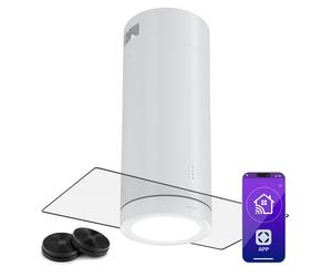 Klarstein Beretta Premium Smart 90cm 471,8 m³/h Cappa a Isola Bianco