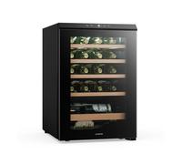 KLARSTEIN Bevora Frigorifero per vini 20 bottiglie - Cantinetta vino indipendente, comandi touch, 4-18 °C, sportello in vetro con protezione UV, luce LED, ripiani in legno