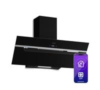 Klarstein BigBite Smart 90cm 417m³/h Cappa Inclinata Nero