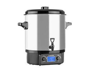 Klarstein Biggie Digital - pentola da infusione, pentola da conserva, apparecchio per il vin brulé, 27 litri, 2 w, temperature programmabile, tempo regolabile a 12 minuti, argento