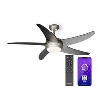 Klarstein Bolero Smart 132cm 35W Ventilatore da soffitto con luce Nero