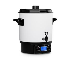 KLARSTEIN Bollitore Vin Brule, Distributore Bevande Calde, Dispenser Termico con Rubinetto 27 Litri, 1800W Acciaio Inossidabile, Thermos Bollitore Acqua Calda e tè, Pentola Bollitore Kit Vin Brulè