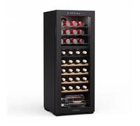Klarstein Bovella 36 Duo+ - Frigorifero per vini | 2 in 1 | 36 bottiglie | 2 zone | 7 ripiani | Touch