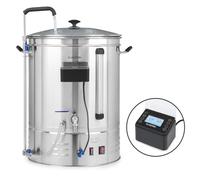 Klarstein Brauheld Pro, Paiolo di Ammostamento, Pompa di Circolazione, Acciaio Inox, 70L, 30-100°C, 3300W