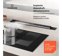 Klarstein Brisa 90cm 495,2m³/h Cappa a Scomparsa Nero