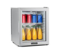 Klarstein Brooklyn 48cm 30L Frigo Bibite con Porta in Vetro Argento