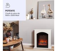 Caminetto elettrico Elbrus 2000 W tecnologia LED controllo remoto