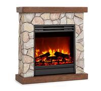 Klarstein - Caminetto elettrico per soggiorno e interni, con fiamma LED, telecomando, controllo automatico della temperatura, riscaldamento, 1800 W