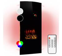 KLARSTEIN Camino Elettrico 2000 W, Camino Finto a Riscaldamento Elettrico a Basso Consumo, Fuoco Finto LED, Termocamino con Telecomando, Termostato e Timer