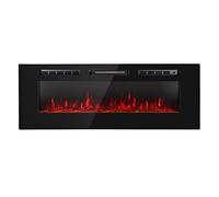 Klarstein Galeras - Camino elettrico da parete e da incasso, 1800 W, LED, 3 colori, timer