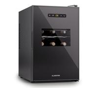Klarstein cantinetta vino a 1 zona a posizionamento libero, piccolo frigo per bevande, piccolo frigo per vino, piccola cantinetta vino con sportello di vetro, frigorifero per bottiglie