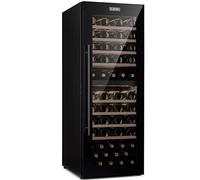 Klarstein Cantinetta Vino, Cantinetta Vino Refrigerata a Zona Doppia per Interno/Esterni, Frigo Bar, Cantina Vino con Vetrina, Mini Bar con Protezione UV, Frigo Vino Touch, 5-20°C, 77 Bottiglie