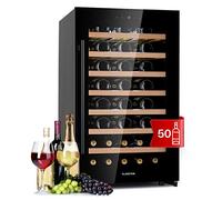 Klarstein Cantinetta Vino, Cantinetta Vino Refrigerata a Zona Singola per Interno/Esterni, Frigo Bar, Cantina Vino con Vetrina, Mini Bar con Protezione UV, Frigo Vino Touch, 5-18°C, 52 Bottiglie