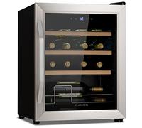 Klarstein Cantinetta Vino, Cantinetta Vino Refrigerata a Zona Singola per Interno/Esterni, Frigo Bar, Cantina con Vetrina, Mini Bar con Protezione UV, Frigo Touch, 5-18°C, 16 Bottiglie