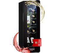 KLARSTEIN Cantinetta Vino Design, Cantinetta Vino Refrigerata a Zona Singola per Vino Rosso, Bianco e Birra, Controlli Touch, Frigo Vino Cantinetta per Esterno/Interno, 5-18°C, 32L, 12 Bottiglie