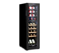 Klarstein - Cantinetta Vino per 27 Bottiglie, Installazione Libera, Doppia Zona di Raffreddamento, con Compressore a Risparmio Energetico - Portabottiglie per Vino di Design, Raffinato e Funzionale