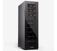 Klarstein Cantinetta Vino Refrigerata a Zona Doppia per Interno/Esterni, Frigo Bar, Cantina Vino con Porta in Vetro, Mini Frigo Silenzioso, Frigorifero Piccolo Touch Control, 5-18°C, 24 Bottiglie