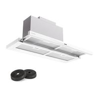 Klarstein Cappa Aspirante a Incasso, Cappa Cucina con Filtro, Cappa Cucina in Alluminio Lavabile in Lavastoviglie, Cappa Incasso con Flusso d'Aria 640m³/h, LED, Cappa Filtrante con Touch Control