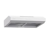 Contempo 60 - Cappa aspirante sottopensile, 60 cm, 200 m³/ora, LED, acciaio inox, vetro acrilico
