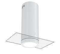 Klarstein Cappa Isola Sospesa per Cucina, LED, Flusso d'Aria 544m³/h, Candelabro, Filtri Antigrasso e Carboni Attivi, Sottopensile