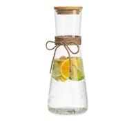 Klarstein Caraffa in vetro con coperchio di bambù