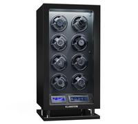 KLARSTEIN - Caricatore Rotante per 8 Orologi Automatici, sportello in Acrilico, LED Blu, 5 impostazioni TPD, Carica Orologi Automatico con mantenitore di Carica