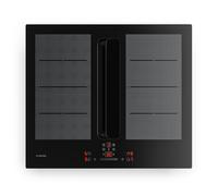 Klarstein ChefFusion 60cm Piano a Induzione con Cappa Integrata 4 Fuochi Nero