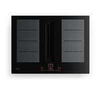 Klarstein ChefFusion 70cm Piano a Induzione con Cappa Integrata 4 Fuochi Nero