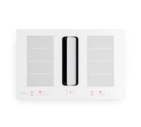 Klarstein ChefFusion 80cm Piano a Induzione con Cappa Integrata 4 Fuochi Bianco