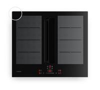 Klarstein ChefFusion Prime 60cm Piano a Induzione con Cappa Integrata 4 Fuochi Nero