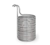 KLARSTEIN Chiller Raffreddatore ad Immersione - Spirale per Raffreddamento ad Acqua, Chiller, Raffreddamento Mosto, Acciaio Inox 304, Argento, Ø 21,5 cm, 18 Circuiti