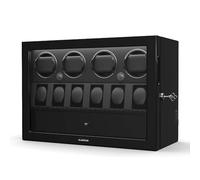KLARSTEIN ChronoVault Scatole del Tempo per 10 Orologi - Scatola del Tempo Orologi Automatici con Motore Silenzioso Giapponese, Pelle Vegana, 4 modalità di Rotazione, LED & Cassetto Portagioie